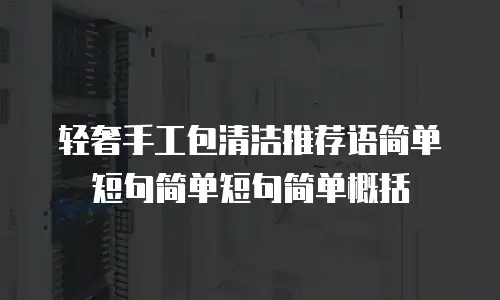 轻奢手工包清洁推荐语简单短句简单短句简单概括