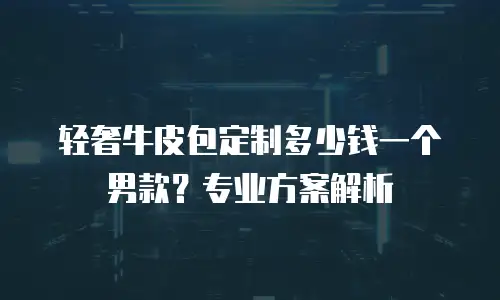 轻奢牛皮包定制多少钱一个男款？专业方案解析