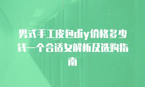 男式手工皮包diy价格多少钱一个合适女解析及选购指南