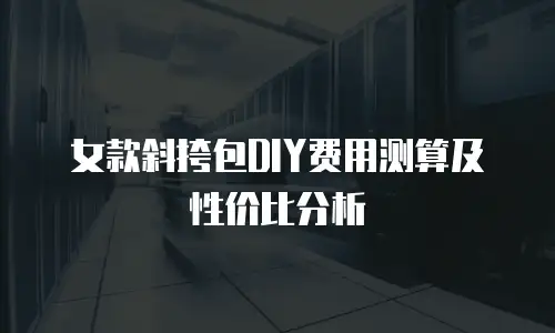 女款斜挎包DIY费用测算及性价比分析
