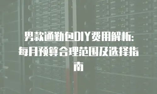 男款通勤包DIY费用解析：每月预算合理范围及选择指南