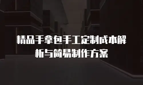 精品手拿包手工定制成本解析与简易制作方案