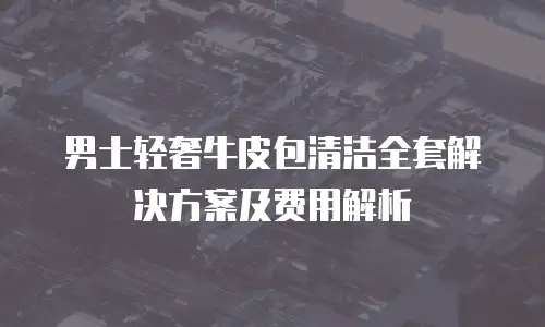 男士轻奢牛皮包清洁全套解决方案及费用解析