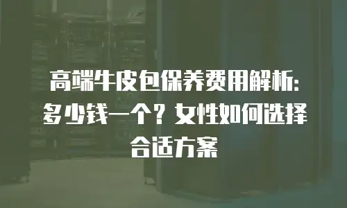 高端牛皮包保养费用解析：多少钱一个？女性如何选择合适方案