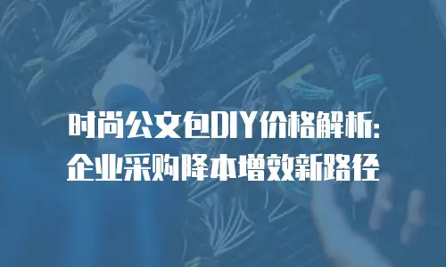 时尚公文包DIY价格解析：企业采购降本增效新路径