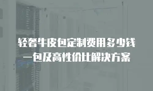 轻奢牛皮包定制费用多少钱一包及高性价比解决方案