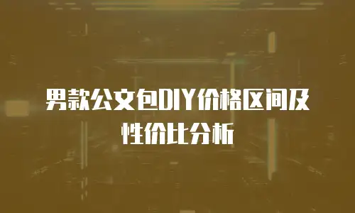 男款公文包DIY价格区间及性价比分析