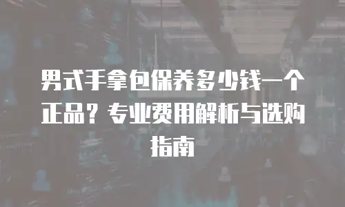 男式手拿包保养多少钱一个正品？专业费用解析与选购指南