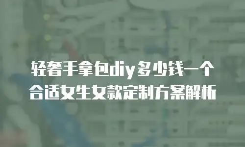 轻奢手拿包diy多少钱一个合适女生女款定制方案解析