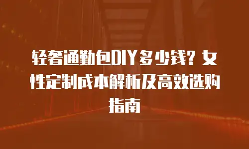 轻奢通勤包DIY多少钱？女性定制成本解析及高效选购指南