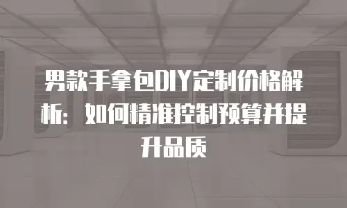 男款手拿包DIY定制价格解析：如何精准控制预算并提升品质