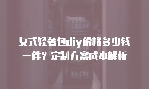 女式轻奢包diy价格多少钱一件？定制方案成本解析