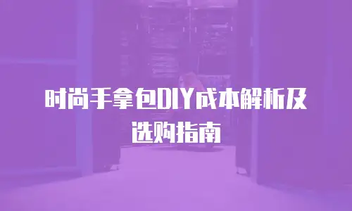 时尚手拿包DIY成本解析及选购指南