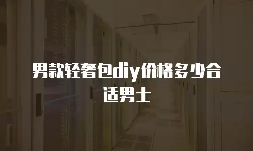 男款轻奢包diy价格多少合适男士