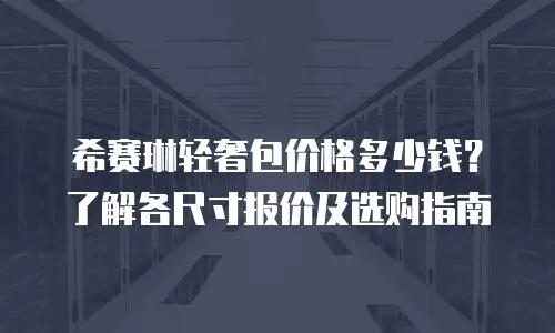 希赛琳轻奢包价格多少钱？了解各尺寸报价及选购指南