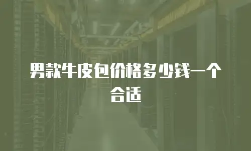 男款牛皮包价格多少钱一个合适