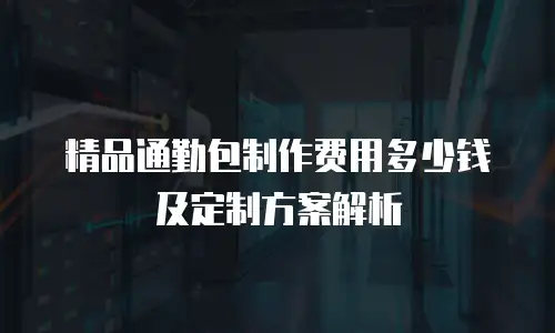 精品通勤包制作费用多少钱及定制方案解析