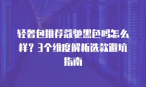 轻奢包推荐蔻驰黑色吗怎么样？3个维度解析选款避坑指南