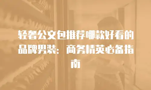 轻奢公文包推荐哪款好看的品牌男装：商务精英必备指南