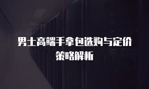 男士高端手拿包选购与定价策略解析