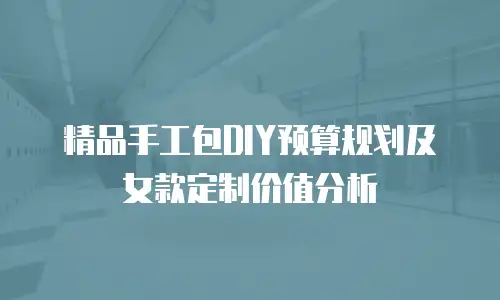 精品手工包DIY预算规划及女款定制价值分析