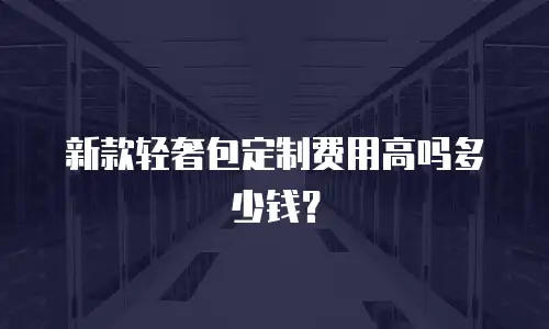 新款轻奢包定制费用高吗多少钱？