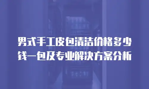 男式手工皮包清洁价格多少钱一包及专业解决方案分析