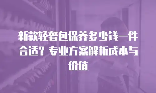 新款轻奢包保养多少钱一件合适？专业方案解析成本与价值