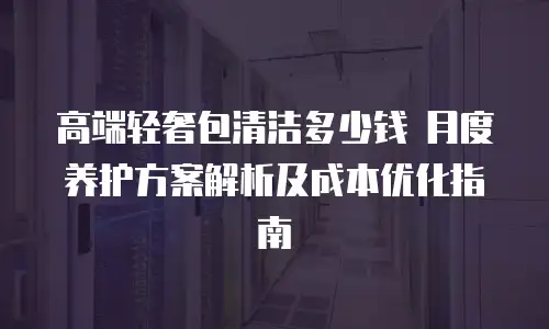 高端轻奢包清洁多少钱 月度养护方案解析及成本优化指南