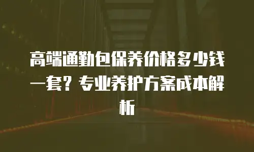 高端通勤包保养价格多少钱一套？专业养护方案成本解析