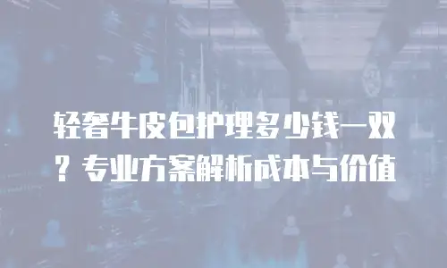 轻奢牛皮包护理多少钱一双？专业方案解析成本与价值