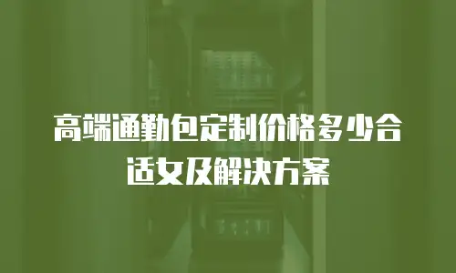 高端通勤包定制价格多少合适女及解决方案
