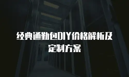 经典通勤包DIY价格解析及定制方案