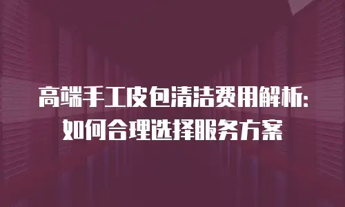 高端手工皮包清洁费用解析：如何合理选择服务方案