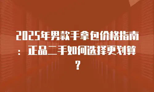 2025年男款手拿包价格指南：正品二手如何选择更划算？
