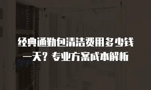 经典通勤包清洁费用多少钱一天？专业方案成本解析