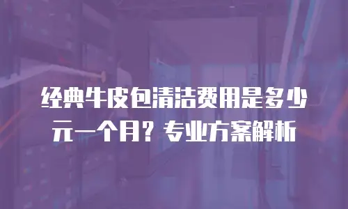 经典牛皮包清洁费用是多少元一个月？专业方案解析