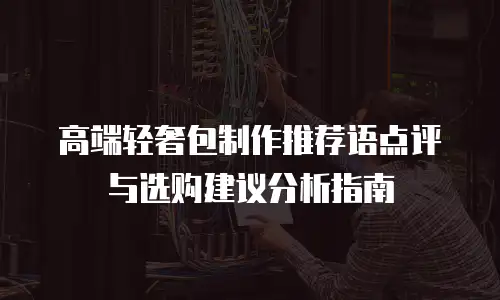高端轻奢包制作推荐语点评与选购建议分析指南