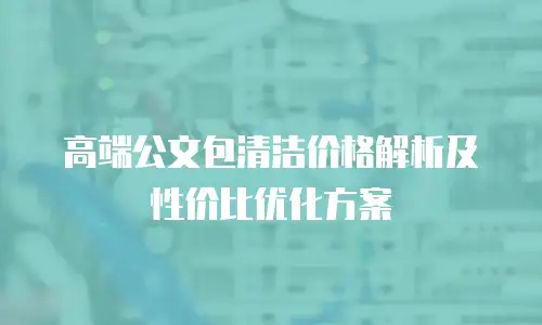 高端公文包清洁价格解析及性价比优化方案