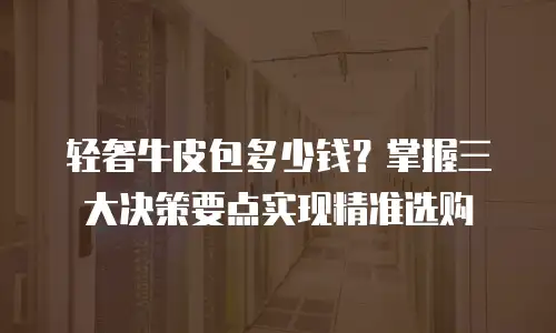 轻奢牛皮包多少钱？掌握三大决策要点实现精准选购
