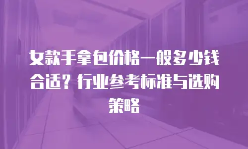 女款手拿包价格一般多少钱合适？行业参考标准与选购策略