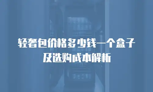 轻奢包价格多少钱一个盒子及选购成本解析
