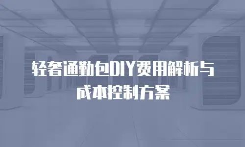 轻奢通勤包DIY费用解析与成本控制方案