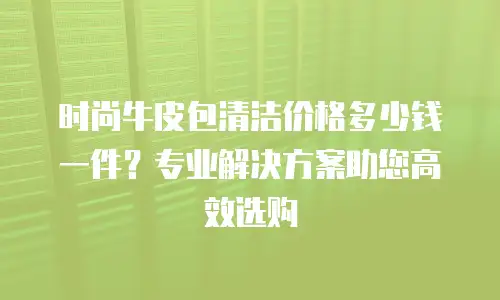时尚牛皮包清洁价格多少钱一件？专业解决方案助您高效选购