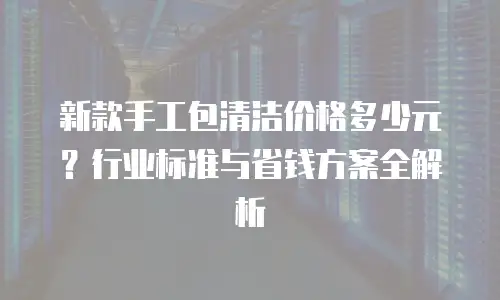 新款手工包清洁价格多少元？行业标准与省钱方案全解析