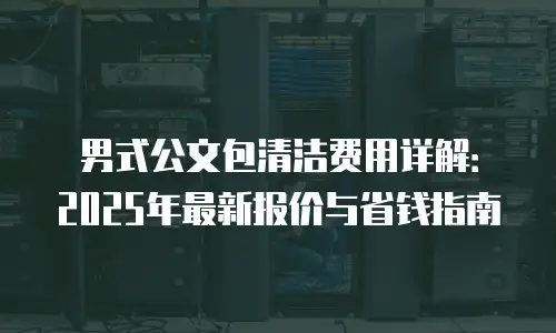 男式公文包清洁费用详解：2025年最新报价与省钱指南