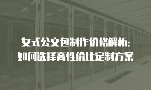 女式公文包制作价格解析：如何选择高性价比定制方案