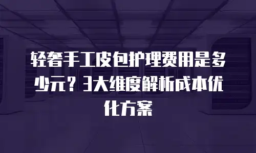 轻奢手工皮包护理费用是多少元？3大维度解析成本优化方案