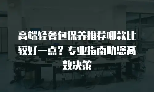 高端轻奢包保养推荐哪款比较好一点？专业指南助您高效决策