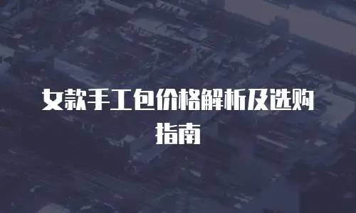 女款手工包价格解析及选购指南